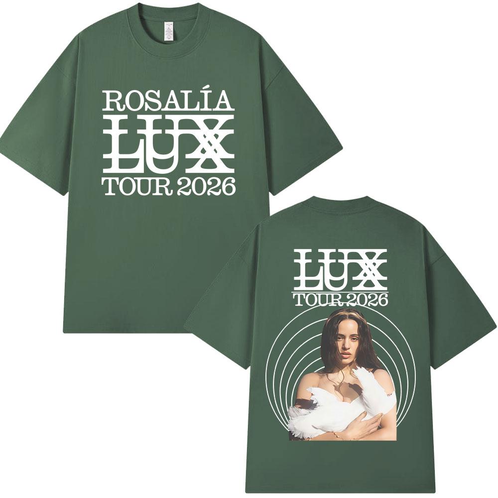 Rosalia LUX Tour 2026 T Shirts Unisex Women Clothing Casual Cotton Oversized T-shirt Fashion Harajuku Short Sleeve O-Neck T-shirts