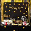 Halfway To 70 Gold Glitter Banner - Happy 35th Birthday Party Banner - 35th Birthday Party Decorations and Supplies - 35th Wedding Anniversary
