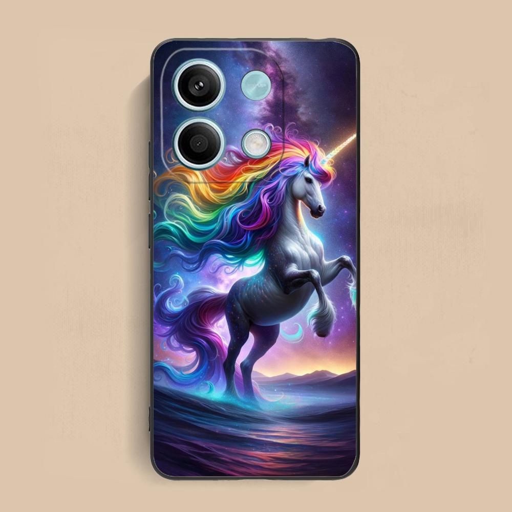 Фантазийный чехол для мобильного телефона с единорогом для Xiaomi Redmi 15 14 13 12 A5 3 2 1 C Plus 4G 5G Цветной печатный чехол Чехол Красивый Роскошный