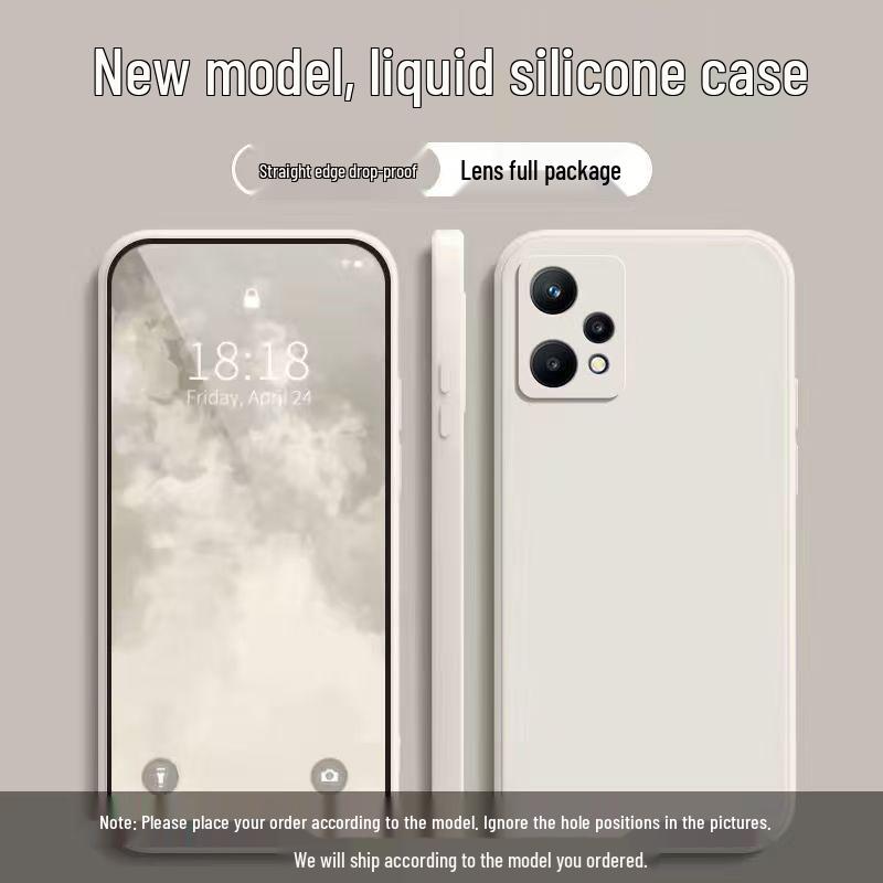 Мягкий чехол Realme V25, противоударный, однотонный, с полным покрытием и уникальным дизайном с прямыми гранями.