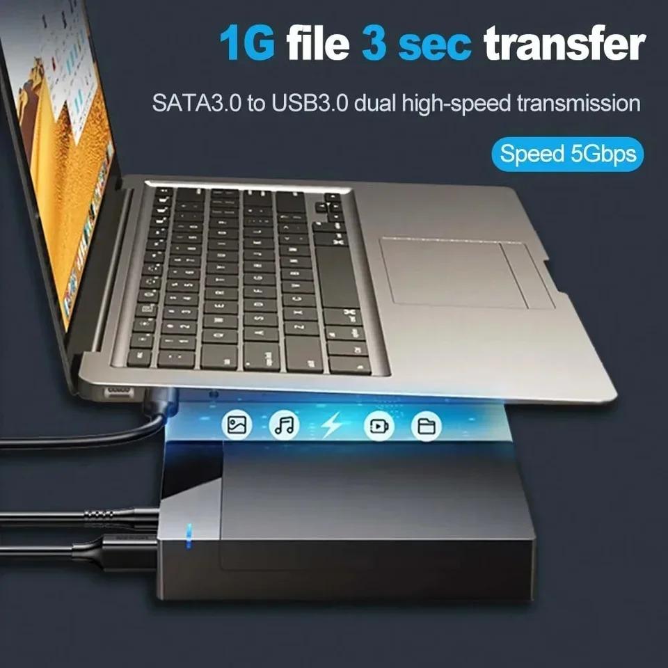 Корпус для 2.5/3.5-дюймового HDD USB 3.0 к SATA Внешний Жесткий Диск Поддержка 12 ТБ Корпус для Жесткого Диска 5 Гбит/с Высокоскоростной Адаптер для ПК Ноутбука