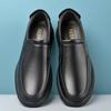 Men'S Leather Shoes Business Casual Velvet Warm Middle-Aged And Elderly Father Shoes One Pedal Driving Shoes