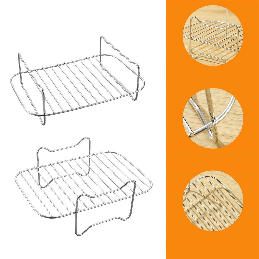 Подставка для фритюрницы Airer Двойная кастрюля Аксессуары Духовка-гриль Паровая стойка Двойная кастрюля для фритюрницы Airer