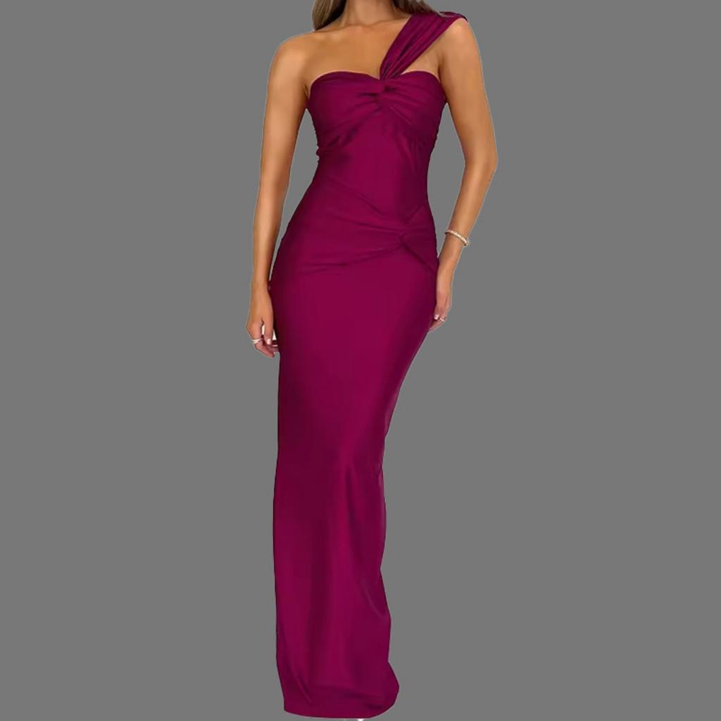 Spring New Arrival Women's Sexy Strapless Solid Color Patchwork Bodycon Slim Fit Hip Wrap Dress for European and American Cross-border Trade