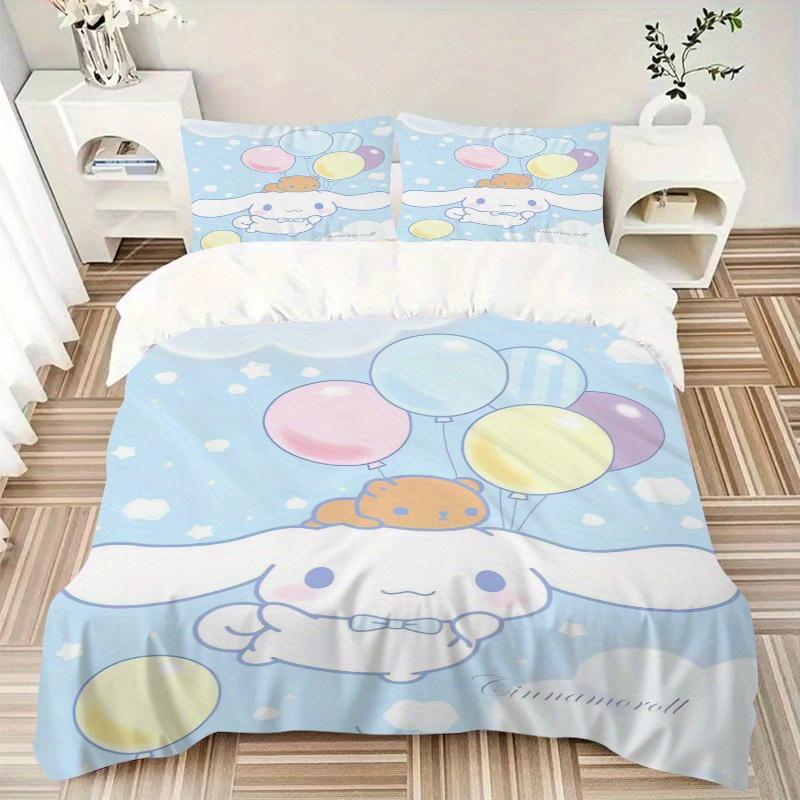 3 шт. Набор чехлов для подушек с принтом Cinnamoroll, ультрамягкий, дышащий и удобный комплект постельного белья со стильным дизайном для спальни и гостевой комнаты