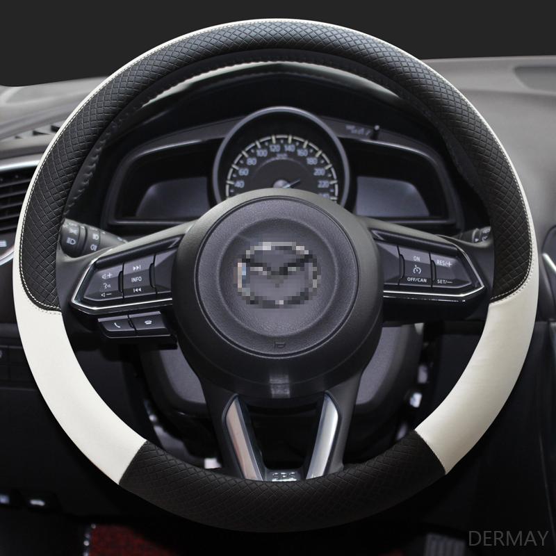 Чехол на руль DERMAY из ПУ кожи для спортивного автомобиля Mazda CX-3 CX-4 CX-5 CX-7 CX-9 Противоскользящий Funda Volante Автоаксессуары