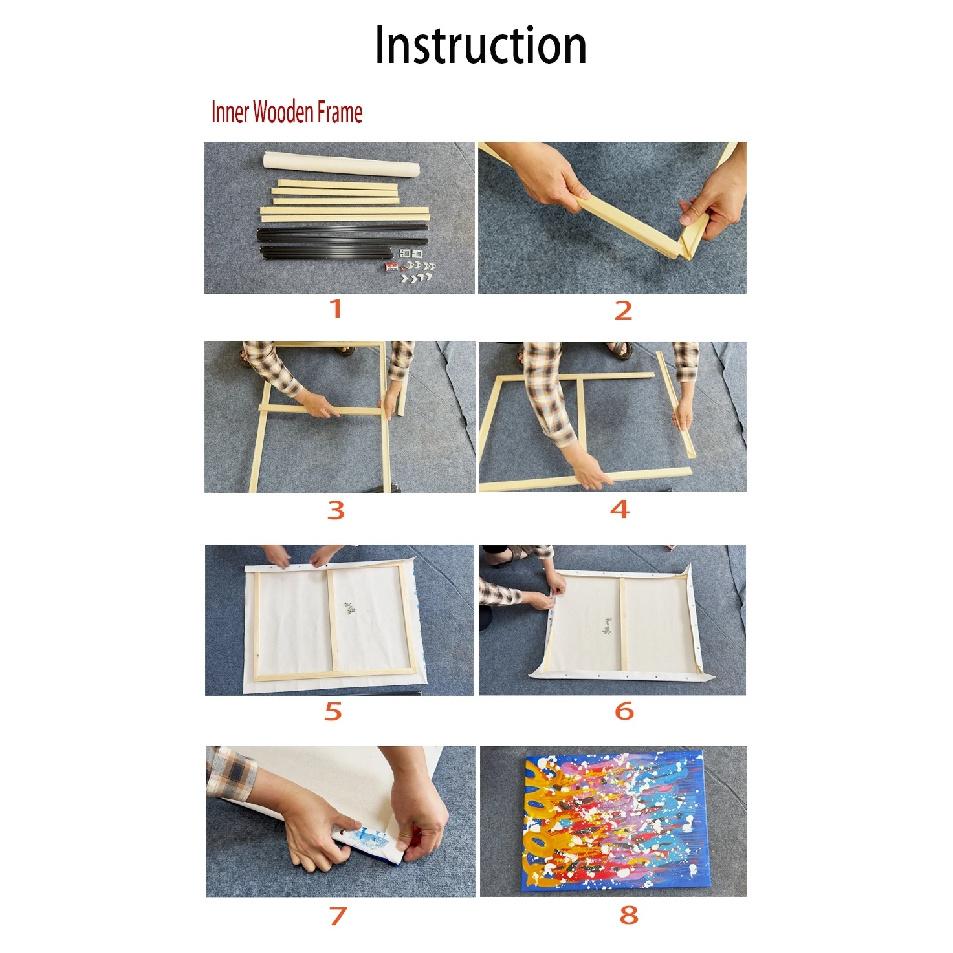 Inner and Outside Diy Framed, Medium Picture Frame, DIY aluminum Alloy Frame and Inner Wooden Framed, For Home Decor DIy Art