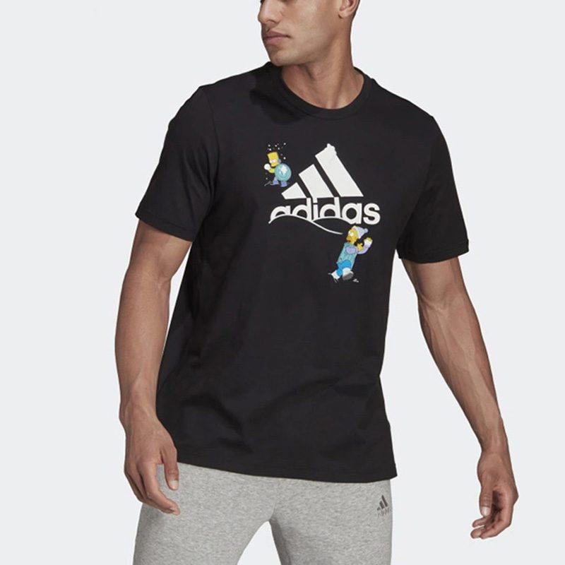 adidas Мужская футболка с втачным рукавом Черная GS6314