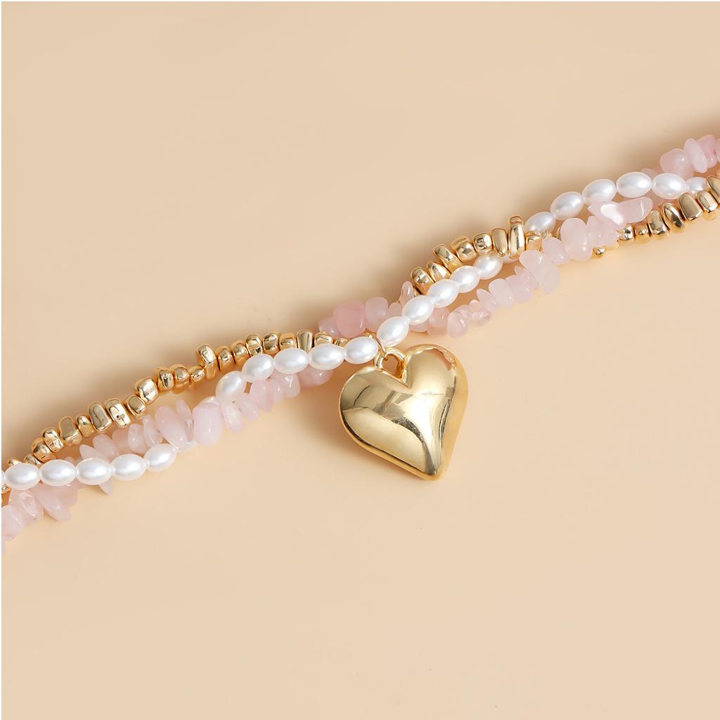 Fashionable Beads Necklace Handmade Necklace Multilayer Delicate Neck Chain Suitable for Fashionable Lover Present