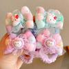 Kids' Flower Cartoon Hair Ties - Gentle Ponytail Ropes with Bow Elastics for Girls