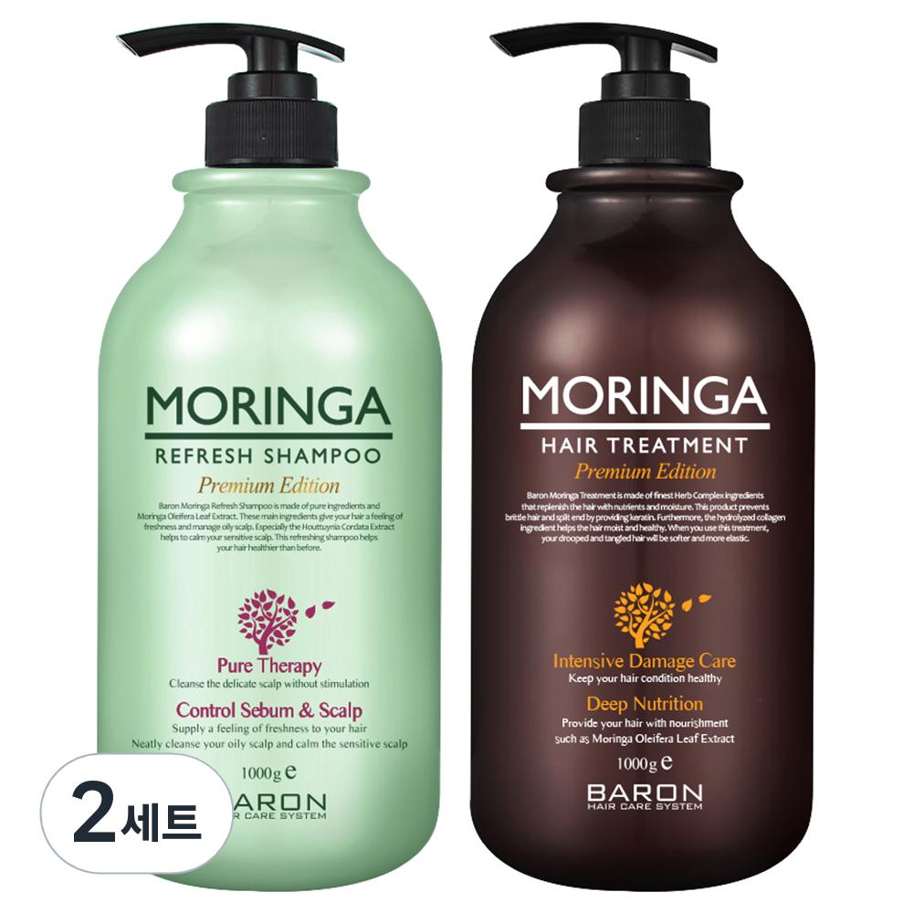 Шампунь Baron Moringa Refresh + Средство для волос, 2 набора