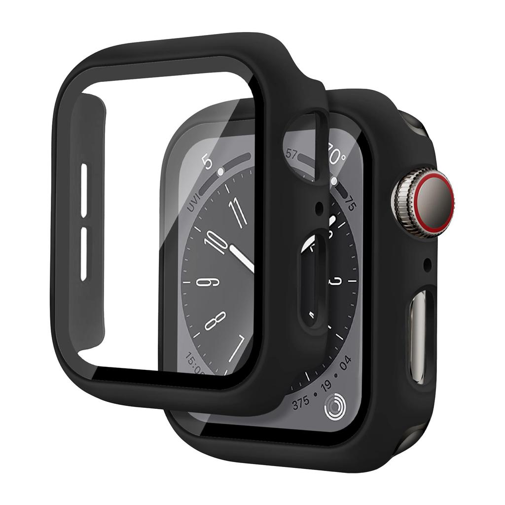 Стекло+Чехол для корпуса Apple Watch 46мм 44мм 40мм 45мм 41мм 42мм 38мм Аксессуары Защитное стекло для экрана iwatch series 10 9 8 7 6 5 3 SE