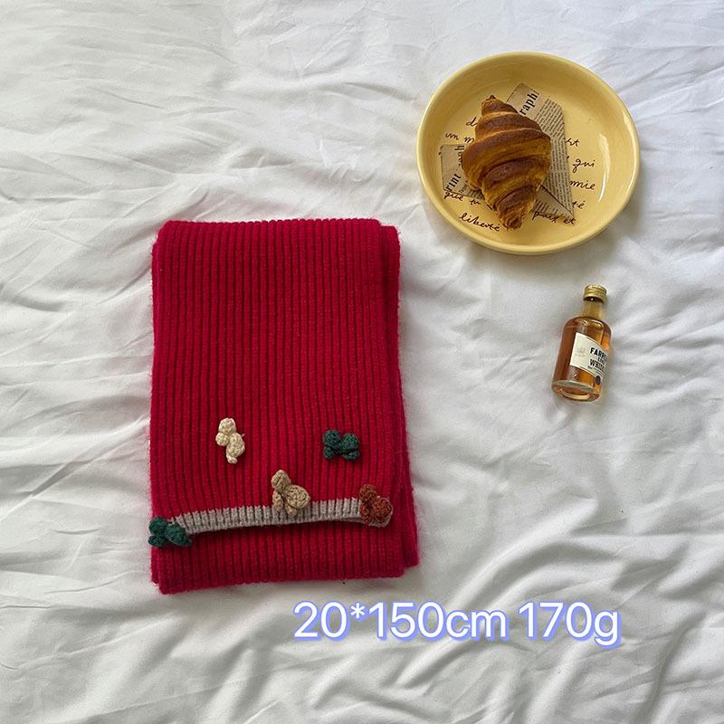 [Dai Green] New Atmosphere Christmas Red Grid Soft Waxy Matching Gift Scarf High-end Style Fashion Scarf