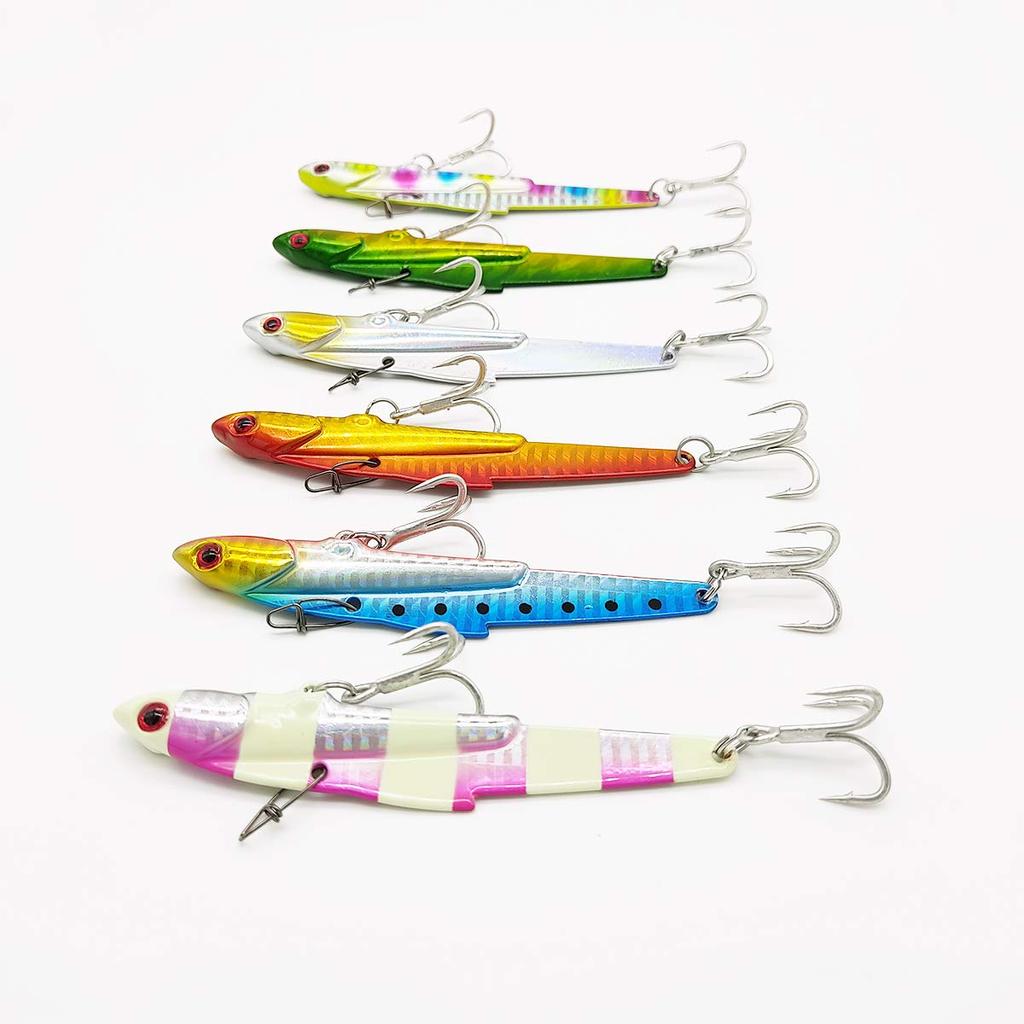 Orurudo Fishing Tackle [Metal Vibration BIG] 6-Color Set, 10.6cm, 45g (Color A), for Large Bluefish, 2-Hook Design (qb100205a01n0)
