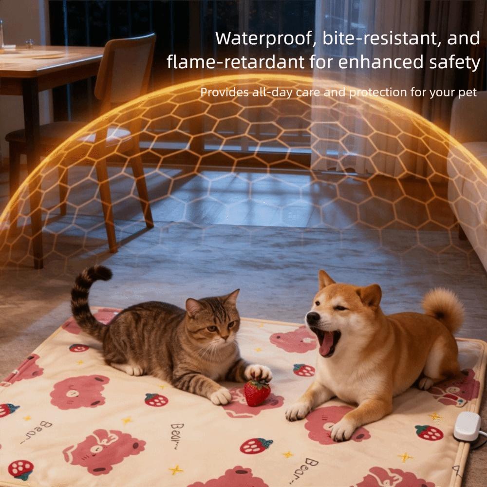Adjustable Temperature Dog Heating Pad Waterproof Cat Heated Mat Blanket Winter Pet Heater  Indoor