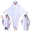 White Ghost Poncho Robe Scary Ghost Cosplay Costume Funny Halloween Cloak Cape  Stage Performance