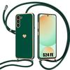 Чехол - BOOLING - для Samsung Galaxy S24 FE - Гибкий - Ударопрочный - Зеленый Ночной Шнурок