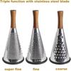Triple Function Parmesan Shaver Wood Handle Vegetables Cheese Grater  Kitchen Tools