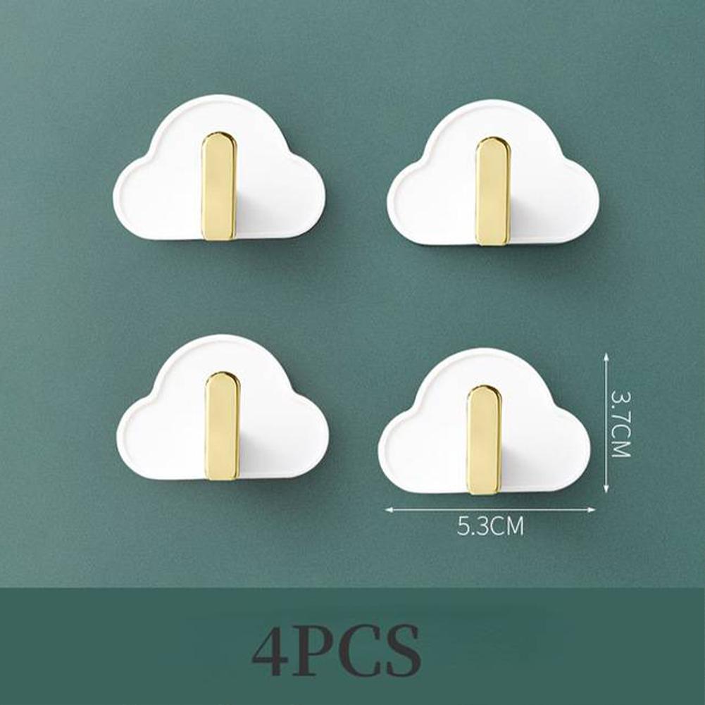 Крючки для подвешивания облаков, форма, держатель для ключей в прихожую, самоклеящиеся крючки без сверления, декор для кухни, ванной комнаты, настенное хранение