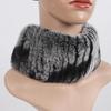 Зимний женский вязаный пушистый шарф из натурального меха кролика Рекс, натуральная мягкая повязка на голову из меха кролика Рекс, теплые шарфы из 100% натурального меха для девочек