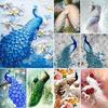 5D DIY Round Diamond Painting Animal Diamond Embroidery Peacock Cross Stitch Kit Rhinestone Mosaic Picture Home Decoration Gift