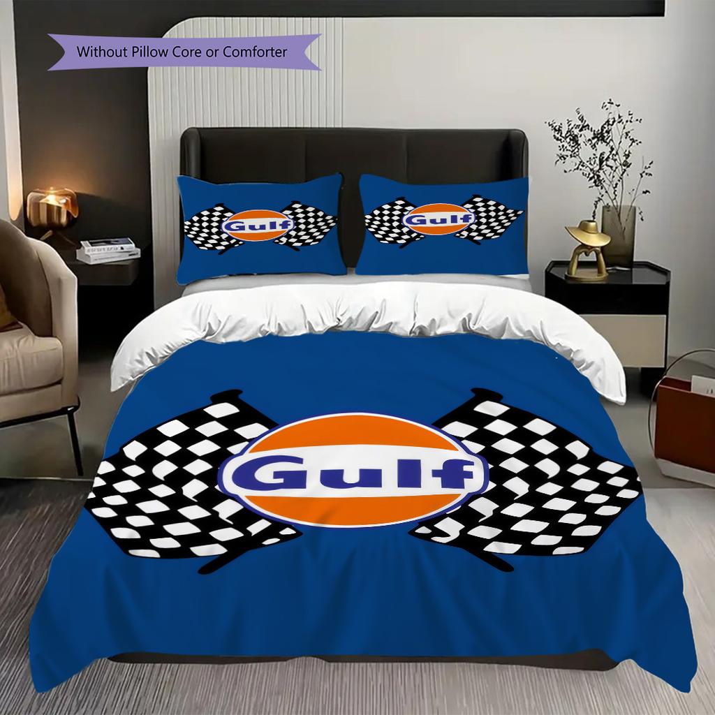 Gulf Team Logo Bedding 1 Duvet Cover 2 Pillowcase Without Core Christmas Birthday Gift Bedding Set Duvet Cover And Pillowcase