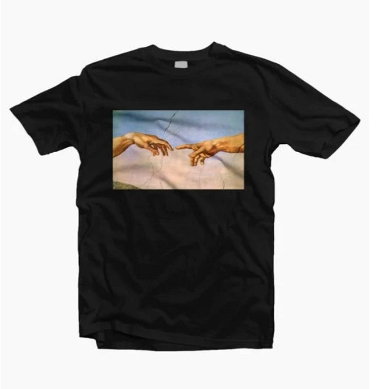 Michelangelo Hands Printed T-Shirt Women
