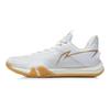 Кроссовки Li Ning Ground Flight SE из искусственной кожи с сеткой, амортизирующие, нескользящие, износостойкие, дышащие, низкие, для бадминтона, мужские, белые, AYZR007-3
