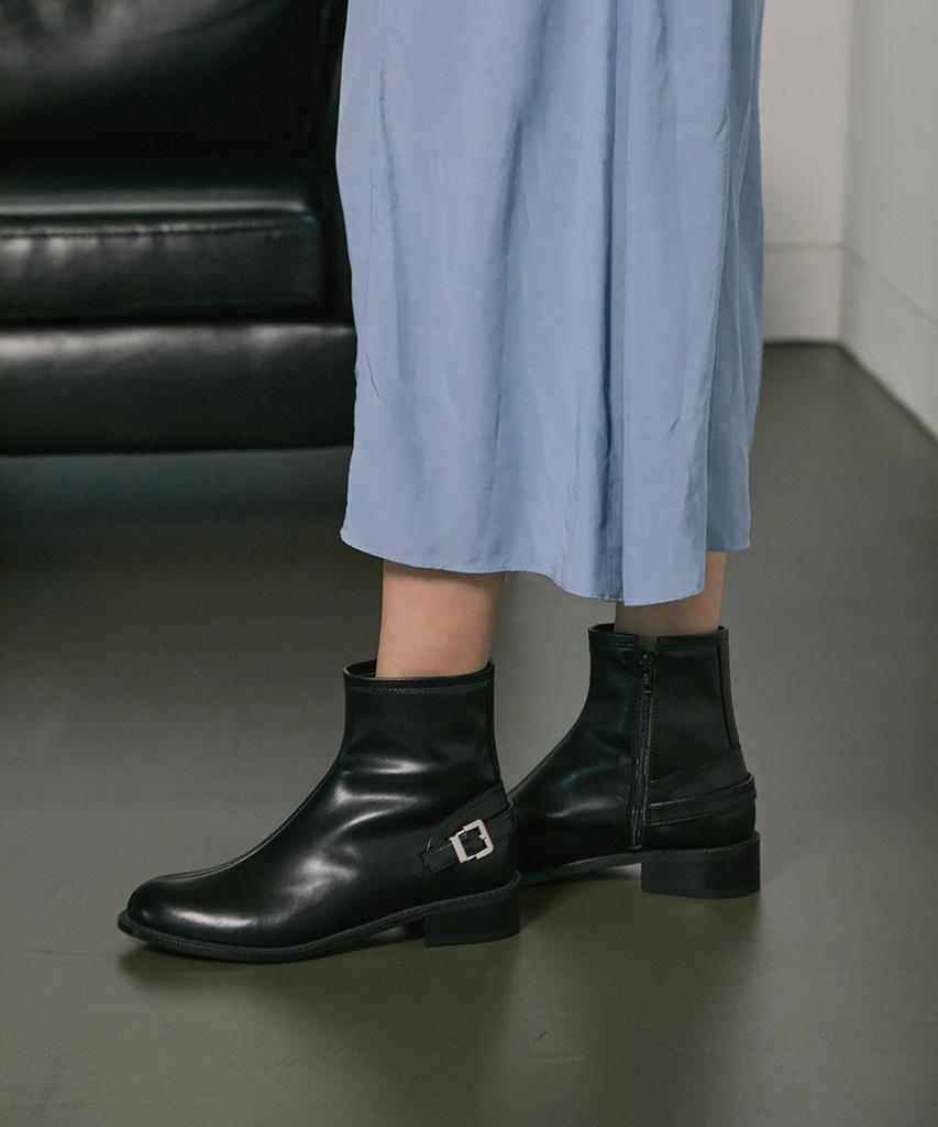 Treten Black Buckle Boots