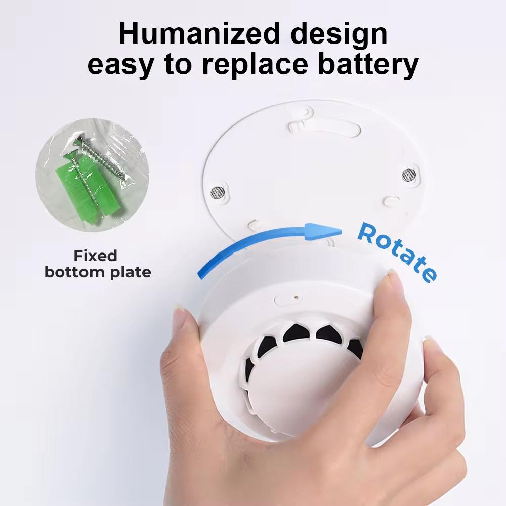 Tuya WiFi/Zigbee Дымовой извещатель Фотоэлектрический датчик Пожарная сигнализация Система безопасности для дома и кухни Работает с приложением Smart Life