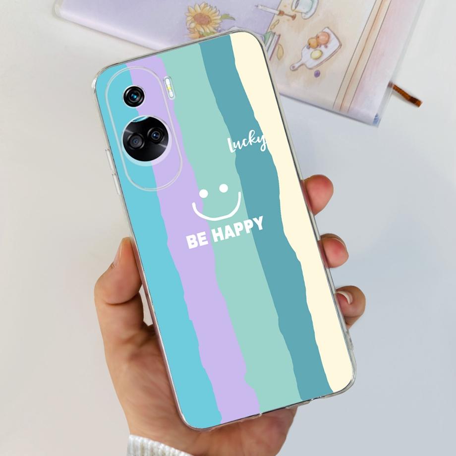 Чехол для Honor 90 Lite / Honor 90 Pro Стильный узор Мультяшный дизайн Чехол для телефона Для Huawei Honor 90Lite 90Pro Мягкий Прозрачный Fundas