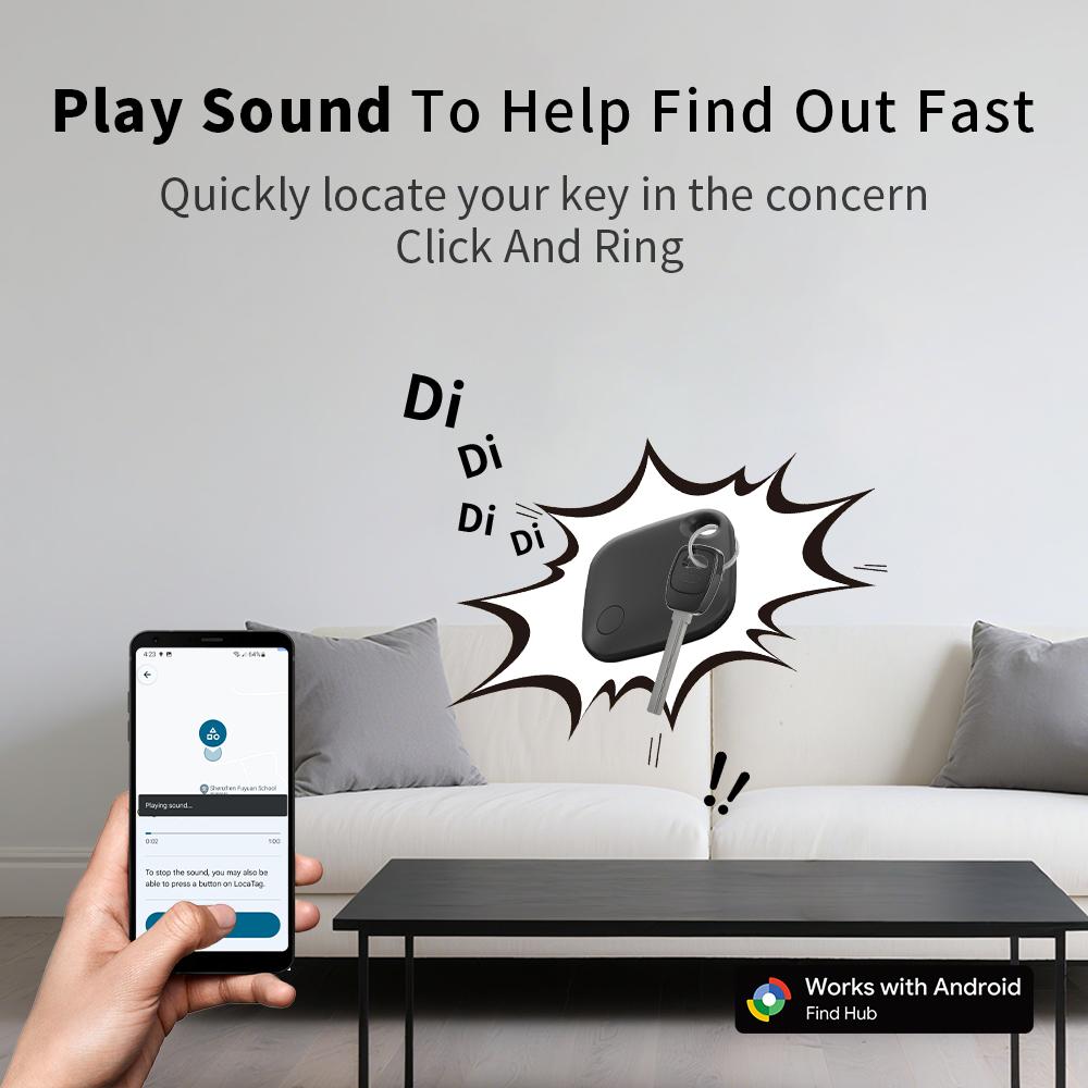 GPS Bluetooth-трекер для Xiaomi Samsung Метка Искатель ключей Локатор питомцев Предмет Анти-потеря Умная метка Работает с Android Google Find Hub