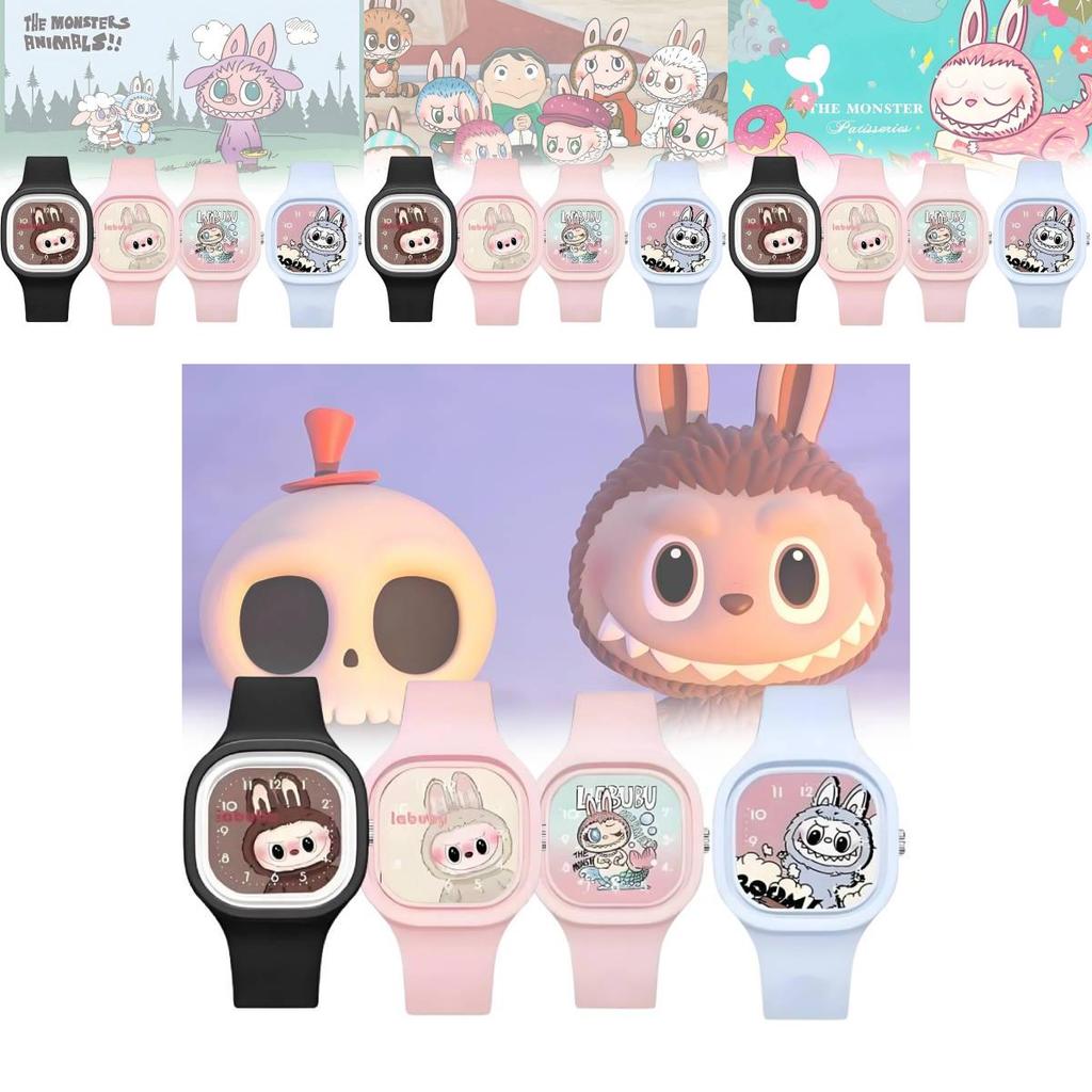 Модные детские часы с мультяшным дизайном Bubble Mart, высококачественный мягкий силиконовый ремешок-желе