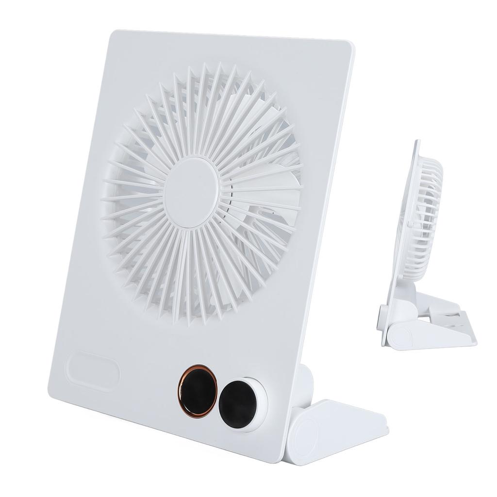 Ultra Thin Table Fan Desktop Flat Battery Operated Standing Hanging Portable Foldable Step Less Speed Control for