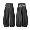 Magic Bear 2026 American Vintage Washed Jeans Loose Straight Embroidered Denim Pants
