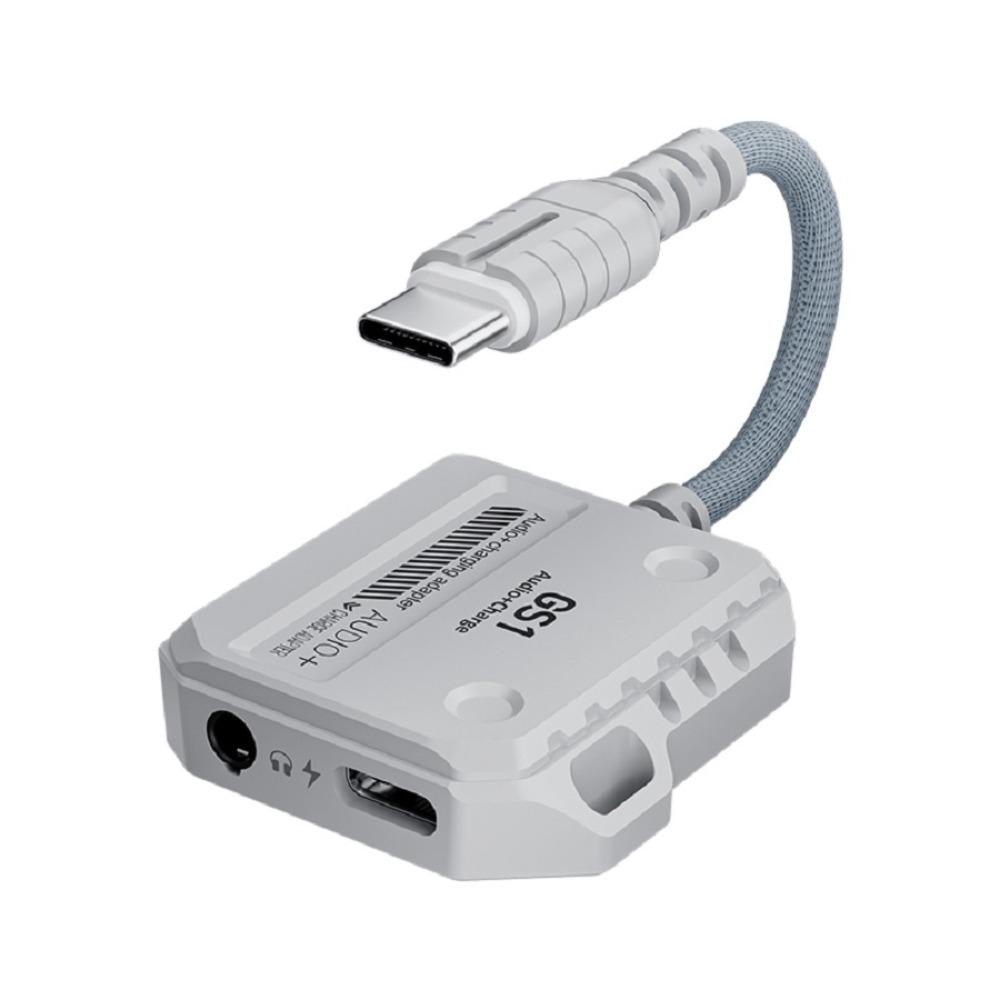 Type-C Interface 2 in 1 USB C Adapter 60W Audio Adapter 2 in 1 Headphone Converter Audio Equipment