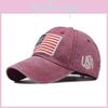 Бейсболка с вышивкой в ретро-стиле, винтажная выстиранная классическая хлопковая шляпа с флагом, мужская регулируемая кепка