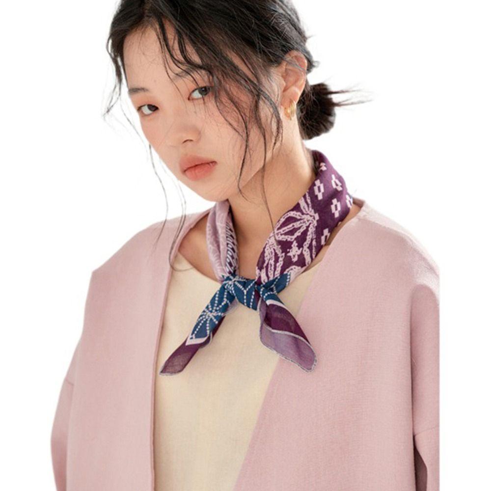Bandanas Scarf Accessories Hair Band Square Scarf Flower Silk Scarf Female Printed Scarf