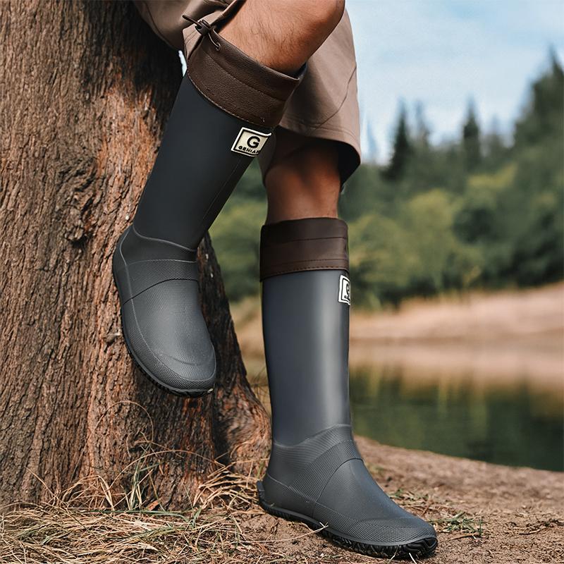Style Rain Boots And Rain Shoes: Long-cylinder And High-cylinder Water Shoes For Men And Women, Waterproof Rubber Shoes For