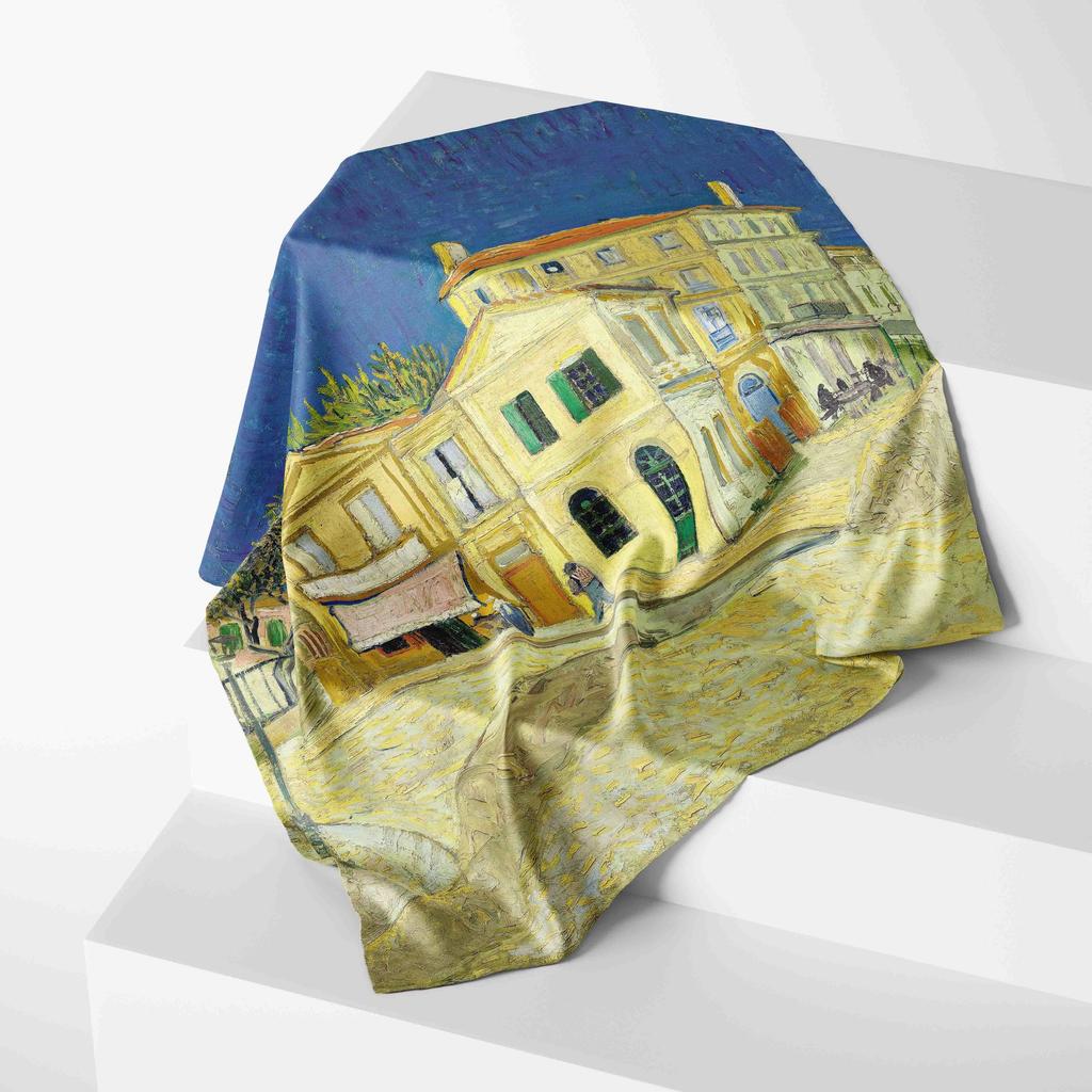 Women Oil Painting Fashion Beautiful Soft Silk Scarves Female Lady Shawl Hijab Wrap Foulard Bandanna Muffler Beach Pareo