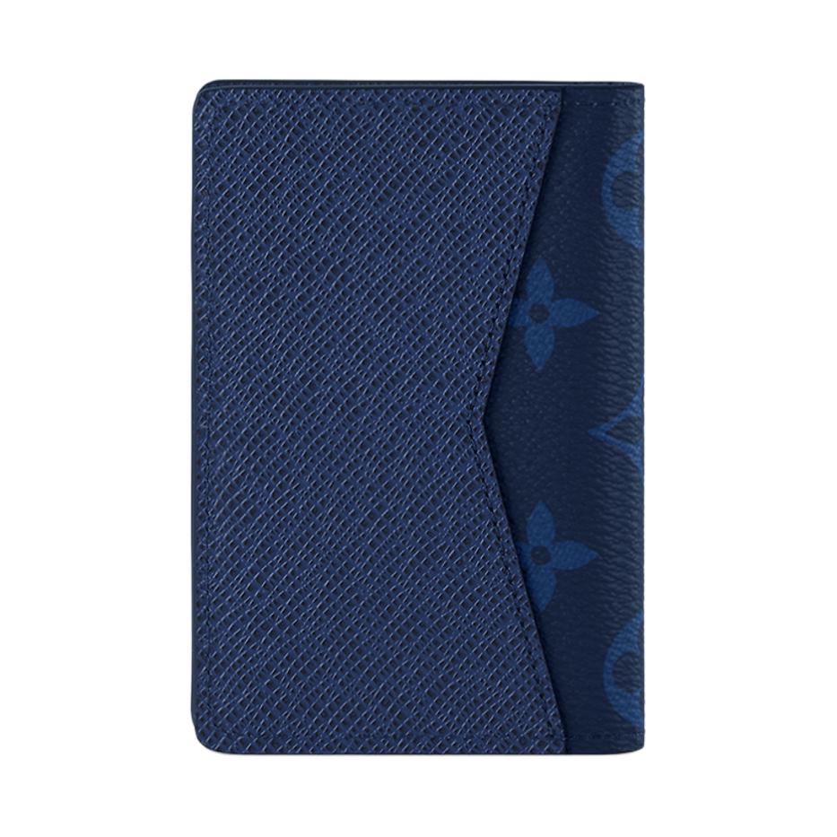 Louis Vuitton Classic Monogram Multifunctional Fashionable Portable Canvas And Leather Card Holder Wallet Men Wallet Navy-Blue M30301