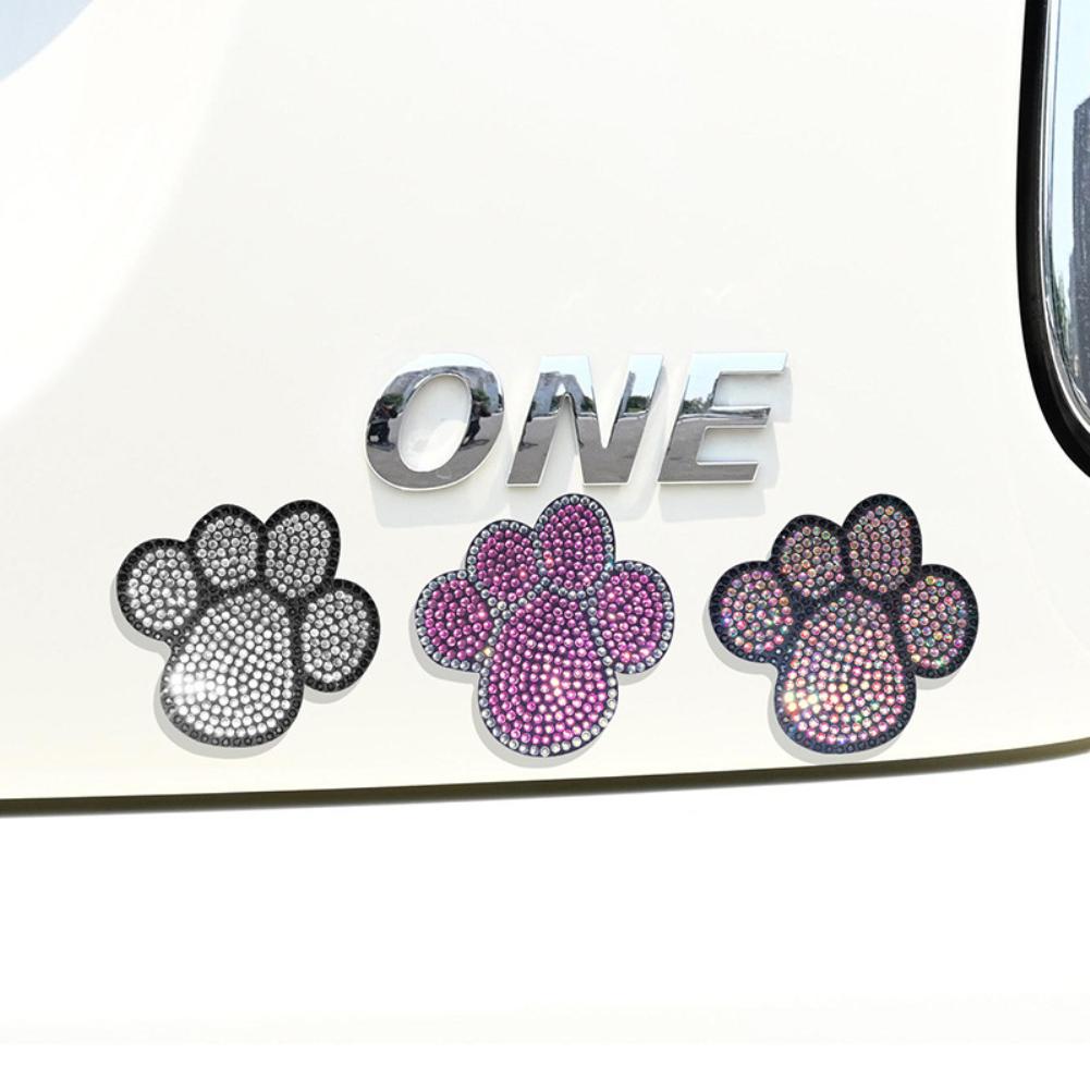 Милые наклейки на автомобиль с отпечатками лап, алмазные наклейки на лапы животных, собак, кошек, медведей, автомобильные экстерьеры, анти-столкновения, анти-царапины, декоративные наклейки