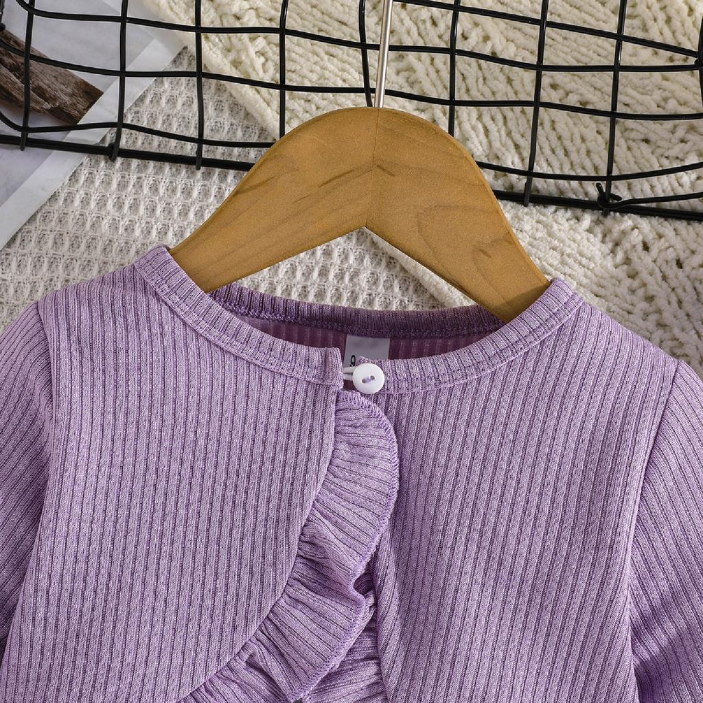 Зимний детский детский цветной костюм из двух частей с юбкой на подтяжках