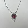 Новое Панк Готическое Красное Черное Лавовое Сердце Подвеска Ожерелье Серьги для Женщин Мужчин Гранж Рейв Y2K ЭМО Эстетика Аксессуары