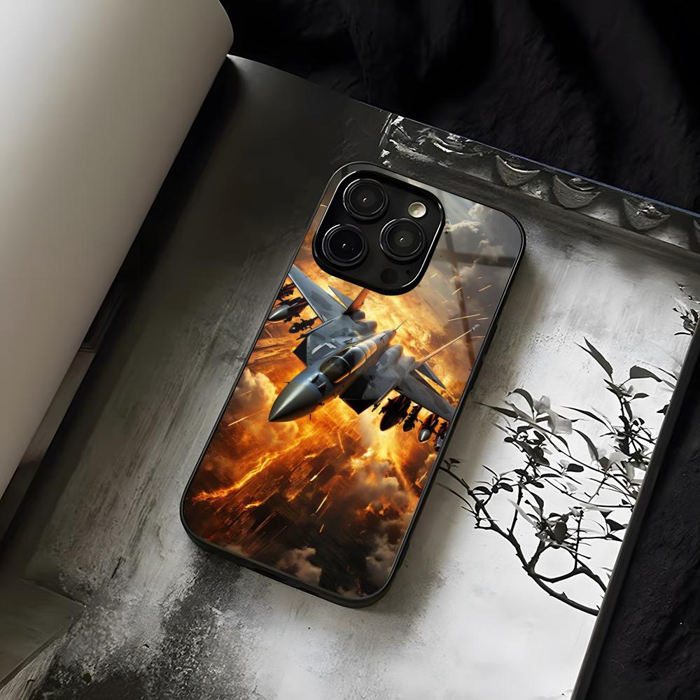 Постер Истребитель F-22 Raptor Чехол для телефона Для IPhone 14 13 17 12 16 15 11 Pro XS Max Plus Mini X XR Закаленное стекло SE2020 Чехол