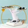 Whimsical Design Cat Support Tray Resin Ket Candy Dish Cartoon Cat Figurine  Room Decoration