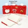 Creative Christmas Eve Plush Notebook: Cartoon Horizontal Line Journal