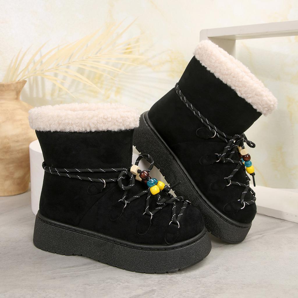 TUINANLE Winter Snow Boots Women Warm Shoes with Cotton Lining Colorful Girls Ankle Boots
