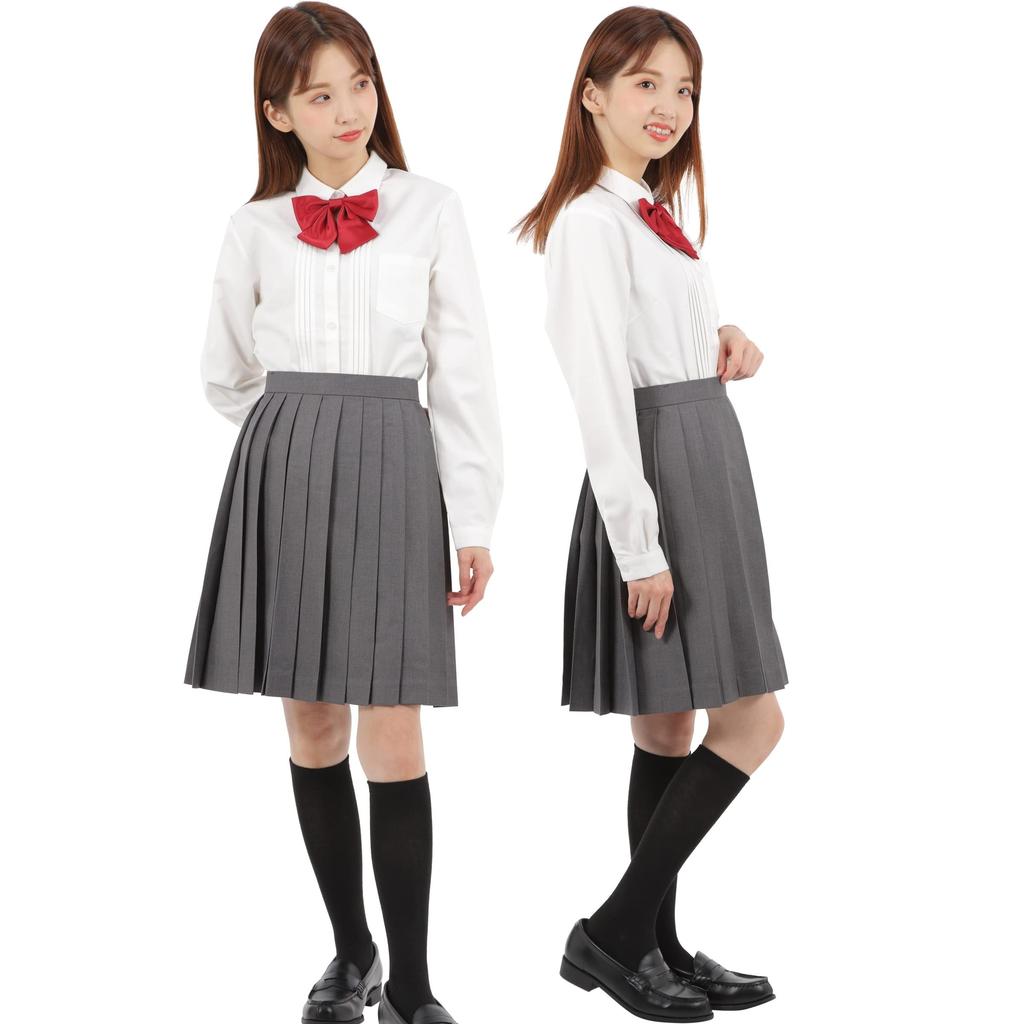 Школьница Плиссированная Машина Школьницы e210 Серый [Eiza] Юбка, Плиссированная, Униформа, Юбка, Однотонная, Складки, (М, 48см)