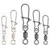 50pcs/100pcs Tackle Buckle Swivel Snap Connector Fishing Connector Pin Bait Terminal Fishing Tackle